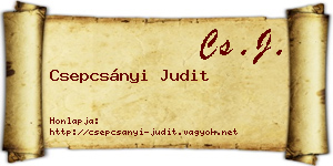 Csepcsányi Judit névjegykártya