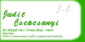 judit csepcsanyi business card